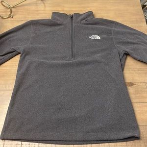 North face gray quarter zip
